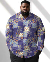 Wonderful Flower World Long Sleeve Lapel Shirt Big Guys